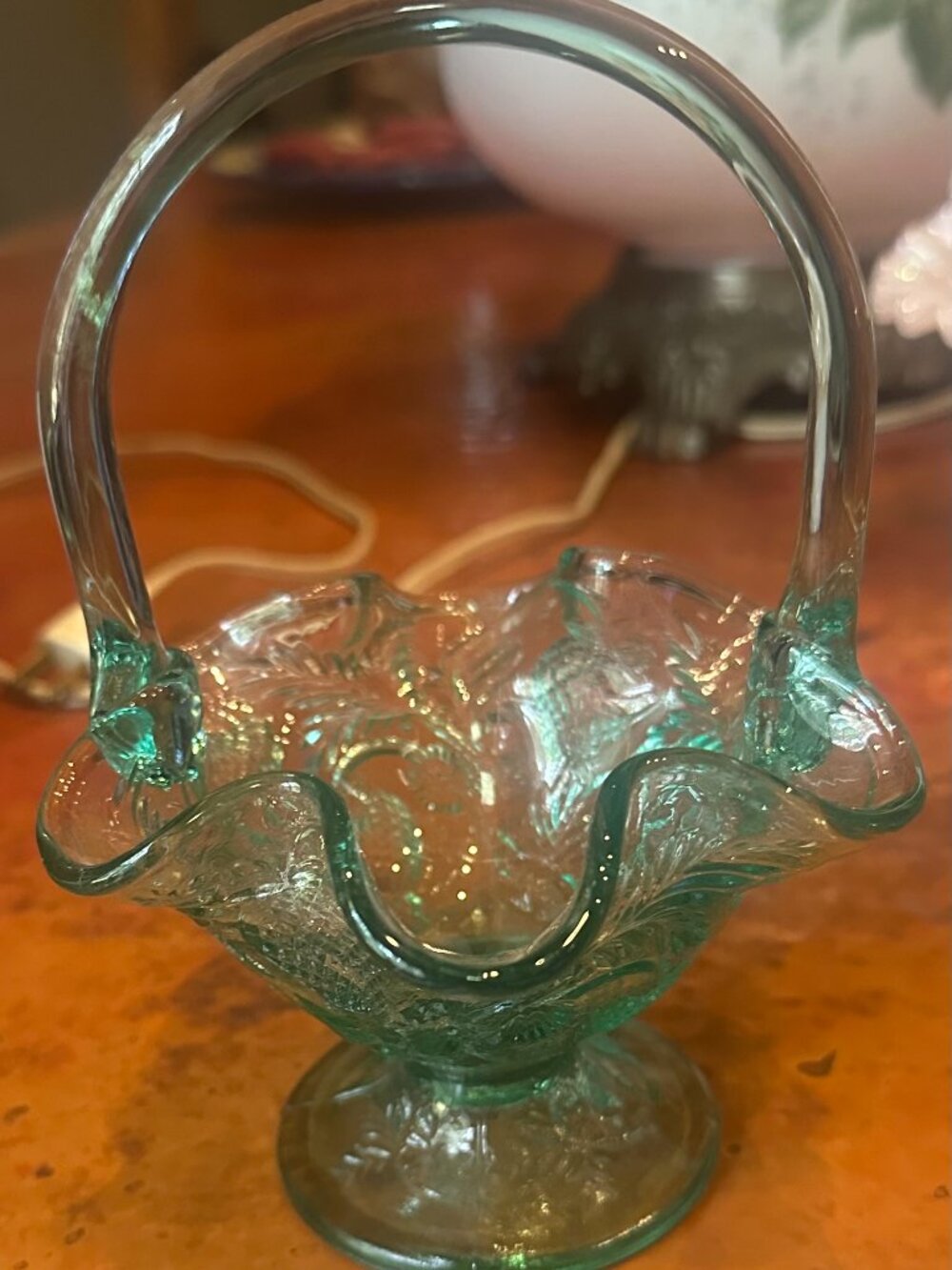 Vintage Fenton Art Glass basket